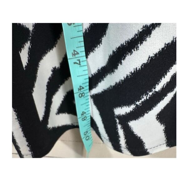 Chico's Collection Black White Maxi Dress 2 Large Sleeveless Cutout Neck - Picture 6 of 6